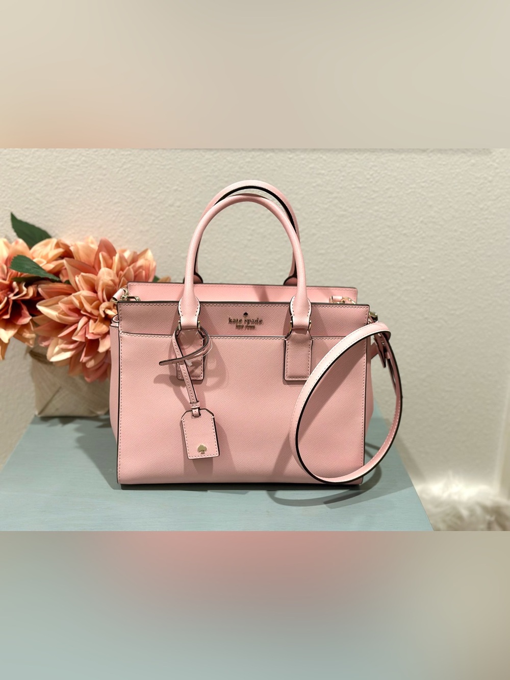 Kate Spade Cameron Medium Satchel Saffiano Leather Pink (Light CREPE) NWT